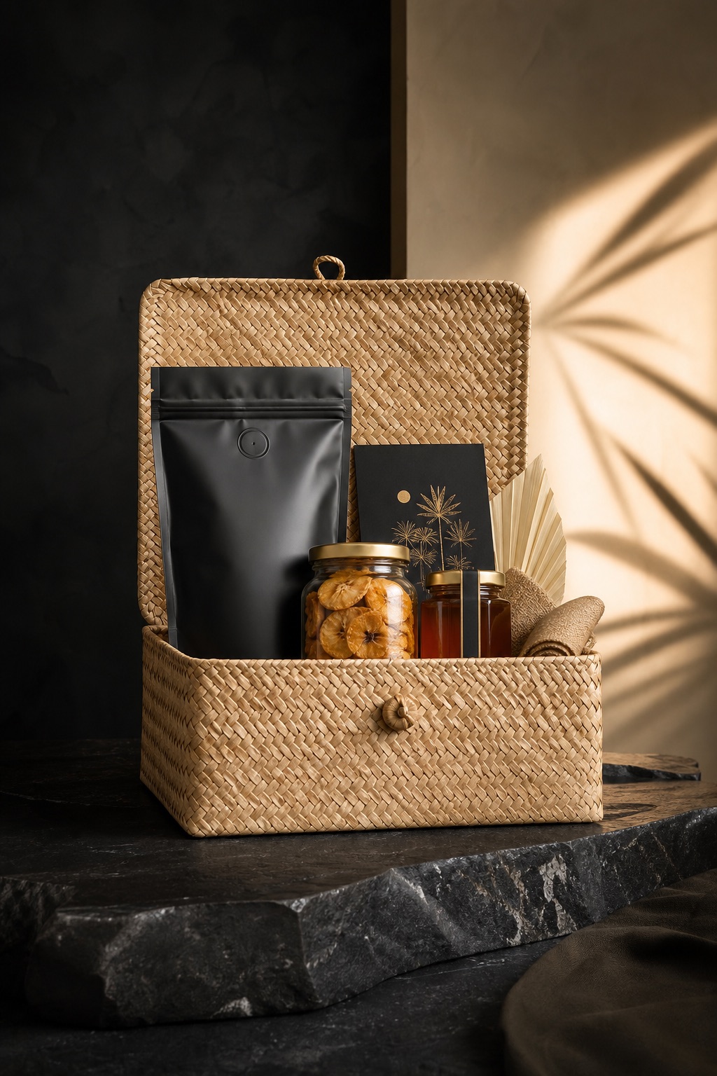 Personal presentation details in a premium Angroos hamper